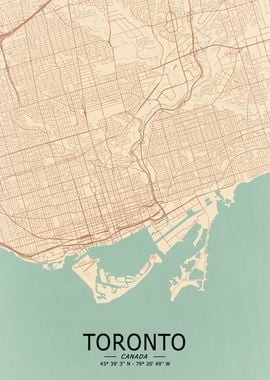 Toronto Vintage Map