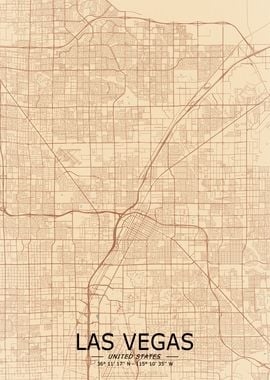 Las Vegas Vintage Map