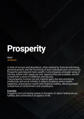 Prosperity Definition