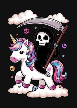 Grim Reaper on Unicorn