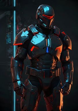 Futuristic Armored Soldier