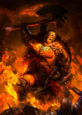 king Warrior in Flames