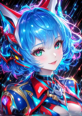 Anime Girl in Futuristic Armor