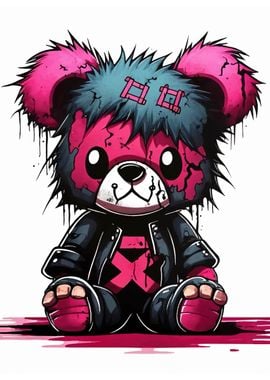 Punk teddy bear online