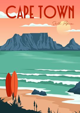 Cape Town Travel Poster