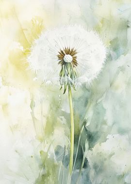 Watercolor Dandelion