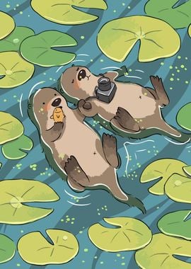 Happy Otter Friends