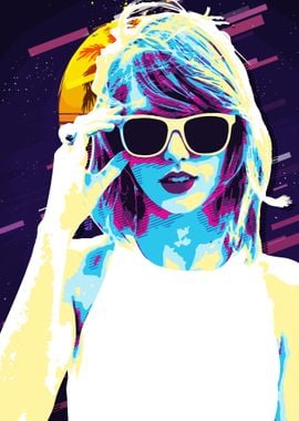 Taylor Swift Retro Pop Art