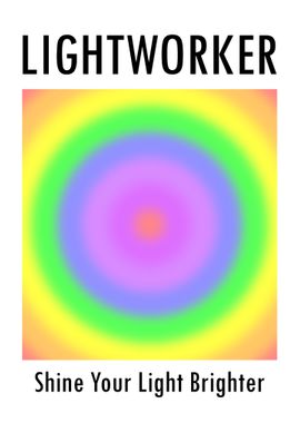 Lightworker Rainbow Aura Poster