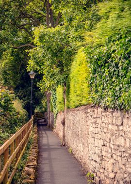 Stone Wall Pathway