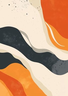 Abstract Wave Art Print minimalist