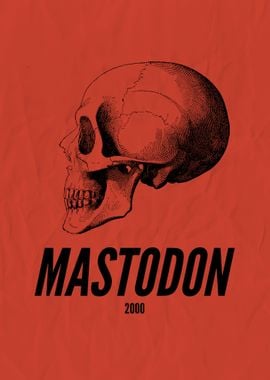 Mastodon Skull Poster