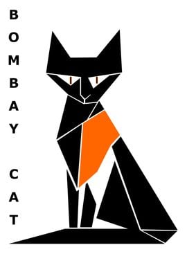 Geometric Bombay Cat