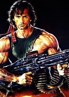 Rambo Action Poster