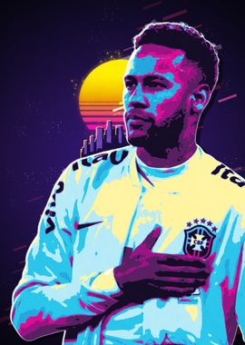 Neymar Jr. Retro Art