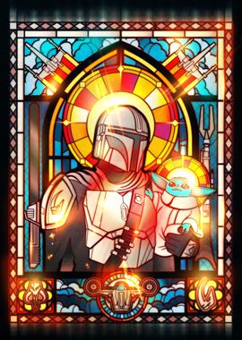 Mandalorian Stained Glass