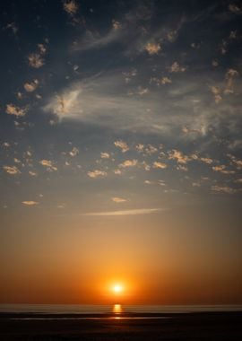 Sunset Over the Sea