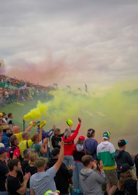 German Grand Prix flooded with the smoke of victory