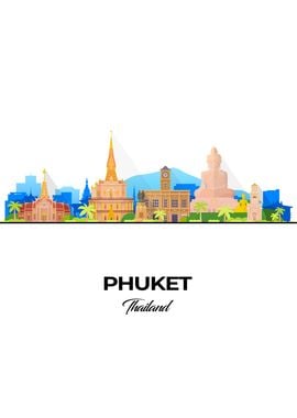 Phuket Skyline Illustration