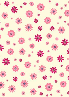 Pink and Red Floral Pattern