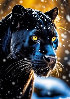 Black Panther in Snow