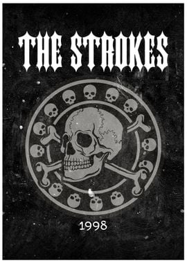 The Strokes 1998 Skull Poster