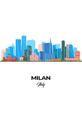 Milan Skyline Illustration