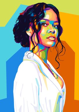 Rihanna Pop Art Portrait