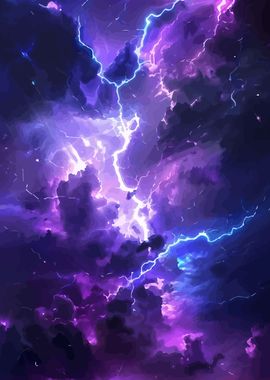 Purple Lightning Storm