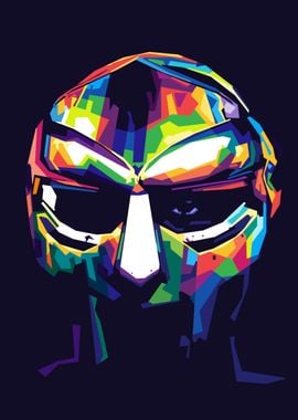 MF DOOM Mask Pop Art