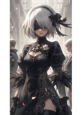 2B Nier Automata Anime Art