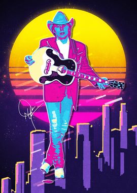 Dwight Yoakam Retro Art