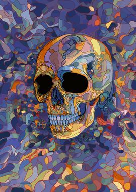 Psychedelic Skull Art