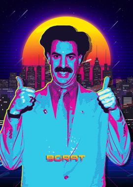 Borat 80s Retro Art