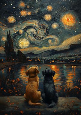 Starry Night And The Dogs