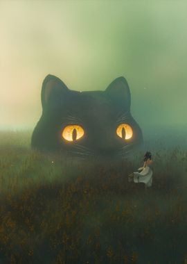 Giant Cat in Fog