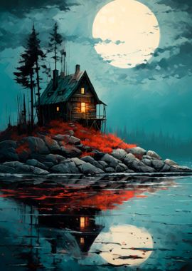 Lonesome Cabin by the Lake