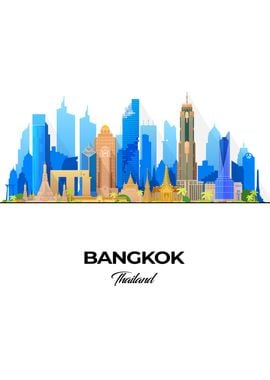 Bangkok Skyline Illustration