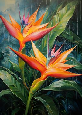 Bird of Paradise Painting