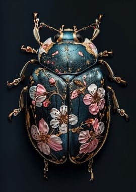 Floral Beetle Art