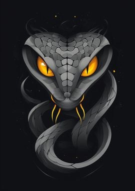 Cobra with Yellow Eyes