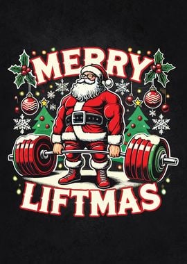 Merry Liftmas Santa Christmas Gym 