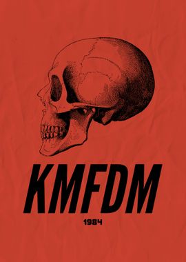 KMFDM Skull Poster