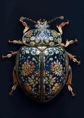 Ornate Beetle Illustration