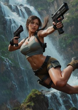 Lara Croft Action Pose