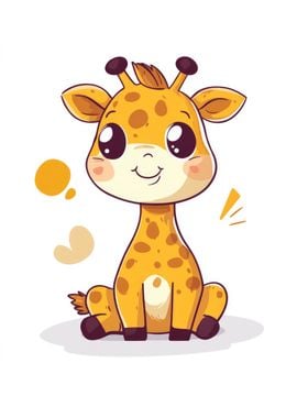 Cute Cartoon Giraffe