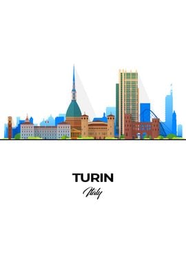 Turin Skyline Illustration