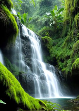 Waterfall in Jungle