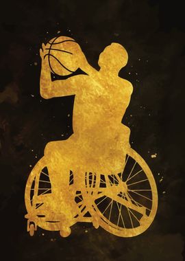 Wheelchair Basketball Silhouette