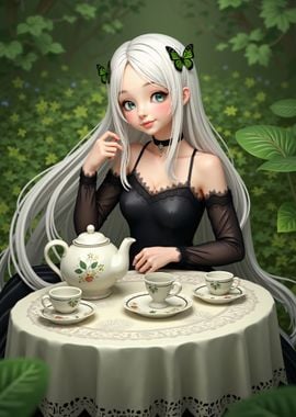 Anime Girl Tea Party